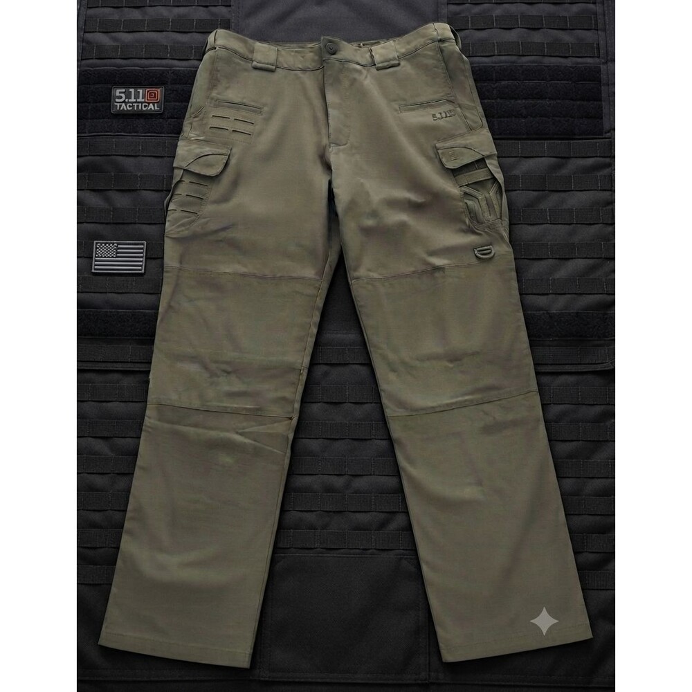 NEW 5.11 Tactical Stryke Men’s 44x34 Tundra Green Flex‑Tac Teflon Cargo Pants